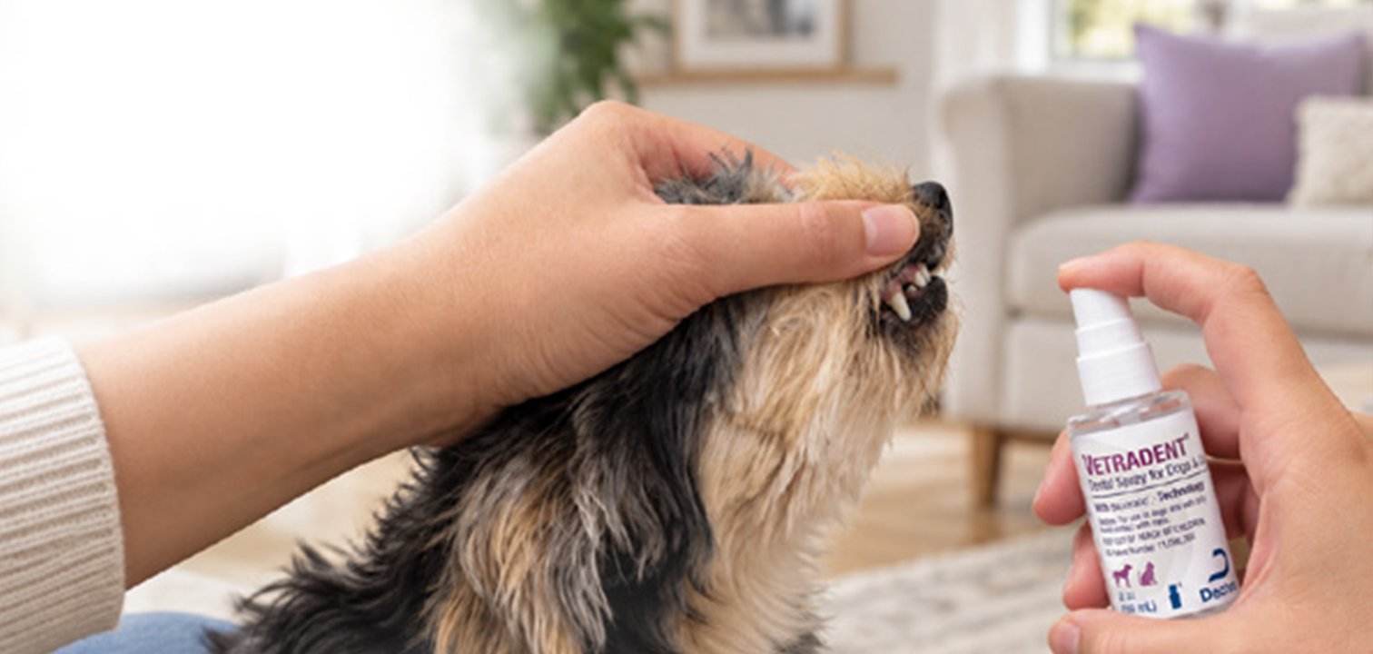 VETRADENT® Dental Spray in use