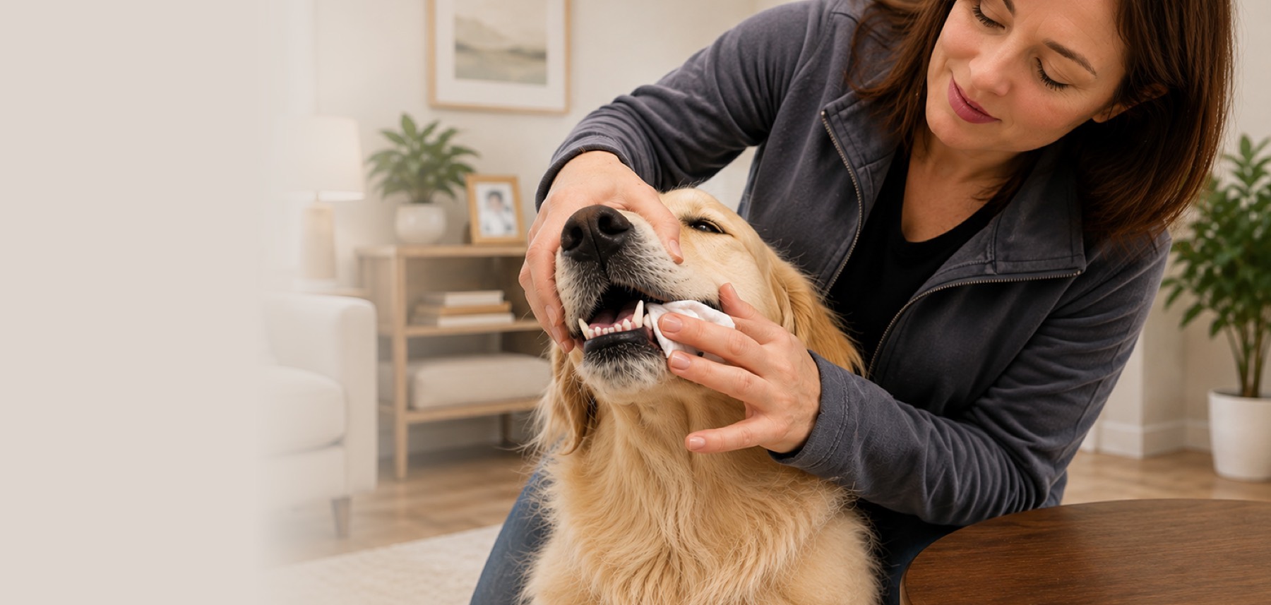 VETRADENT® Dental Wipes in use
